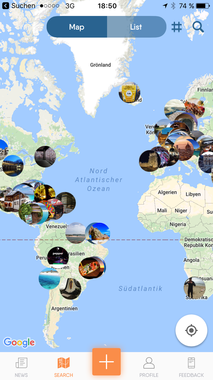 TravelGap - all tips on one map